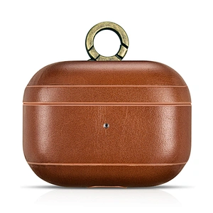 ICARER Case For Airpods Pro Case Vintage Leather Style With The Metal Hook