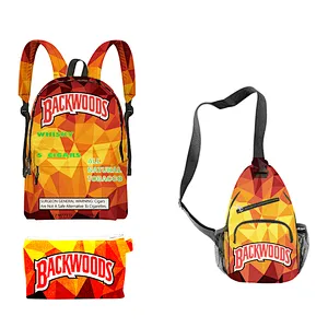 Pack of 3 backpacks, Backwood printed laptop bag, travel shoulder bag, school bag