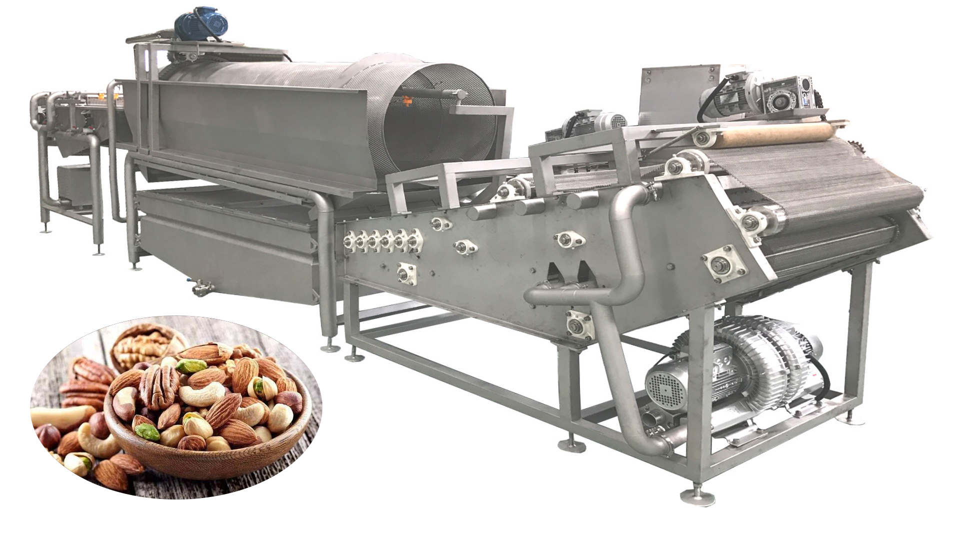 Nuts cleaning line