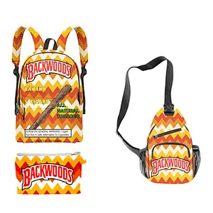 Pack of 3 backpacks, Backwood printed laptop bag, travel shoulder bag, school bag