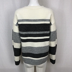 Acrylic spandex ladies knitwear striped winter sweaters for women