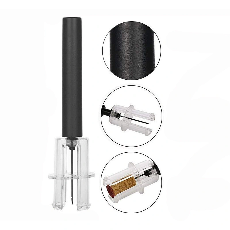 Plastic Air Pump Wine Opener Silver
