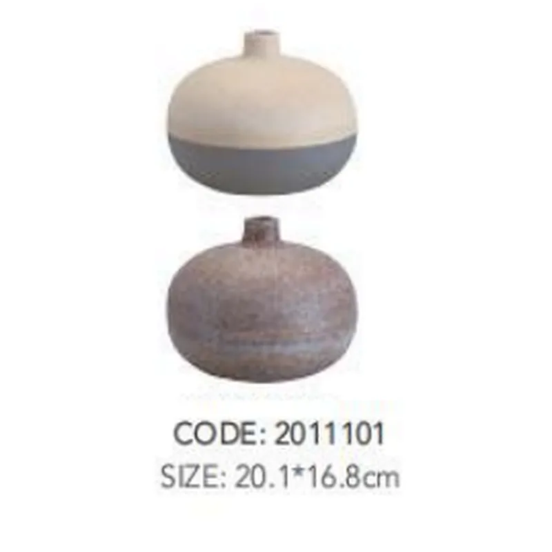 Short Plant Vase With Narrow Mouth