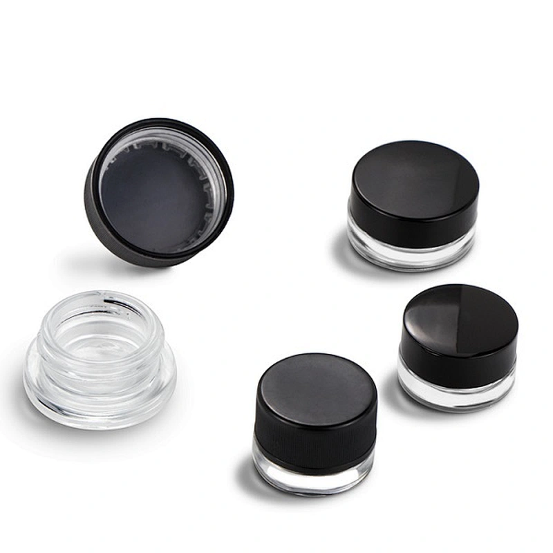 Customized 5ml 9ml anti-child protection plastic cover clear glass concentrated packaging tap container