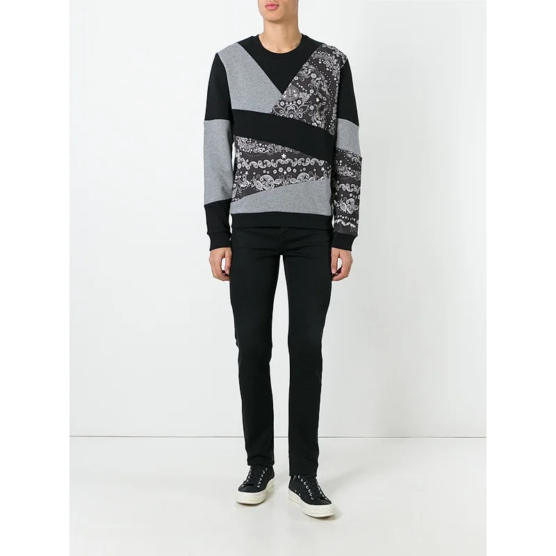 Men's patchwork printing sweatershirt