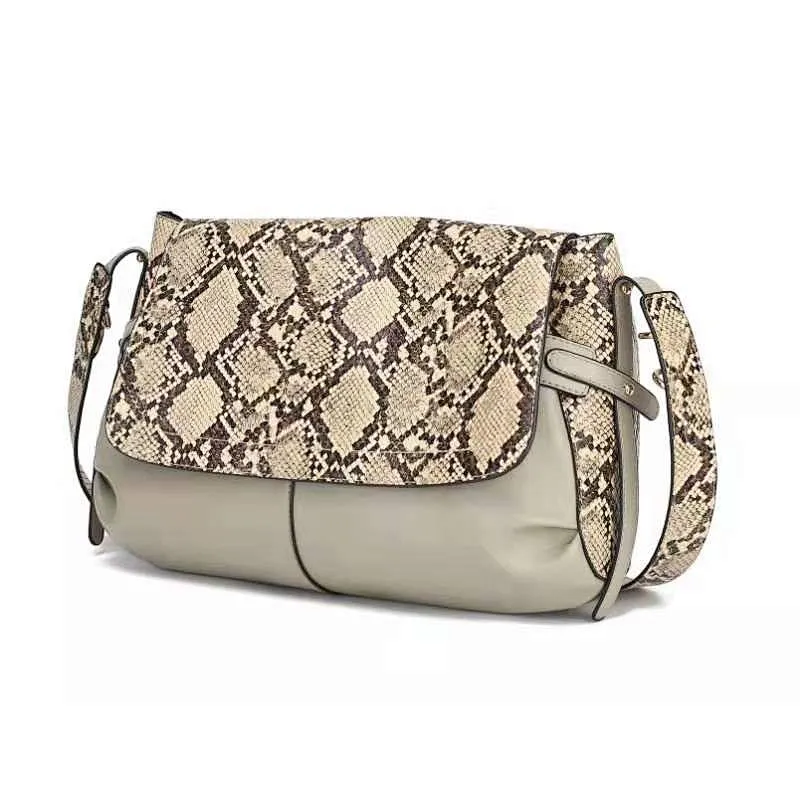 Modern fashion large capacity snake patchwork powerful function washing bag common portable toiletry case