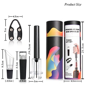 Plastic Air Pump Wine Opener Gift Set