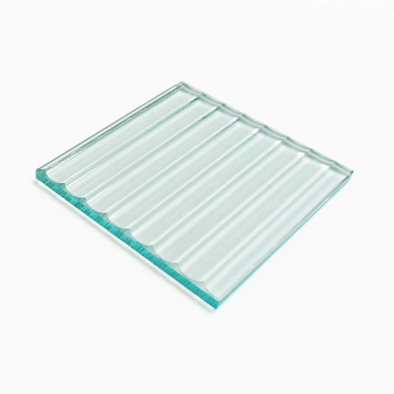 Clear tempered texture patterned reeded fluted decorative glass