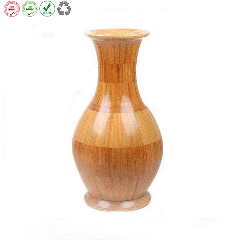 Hand carved bamboo vase