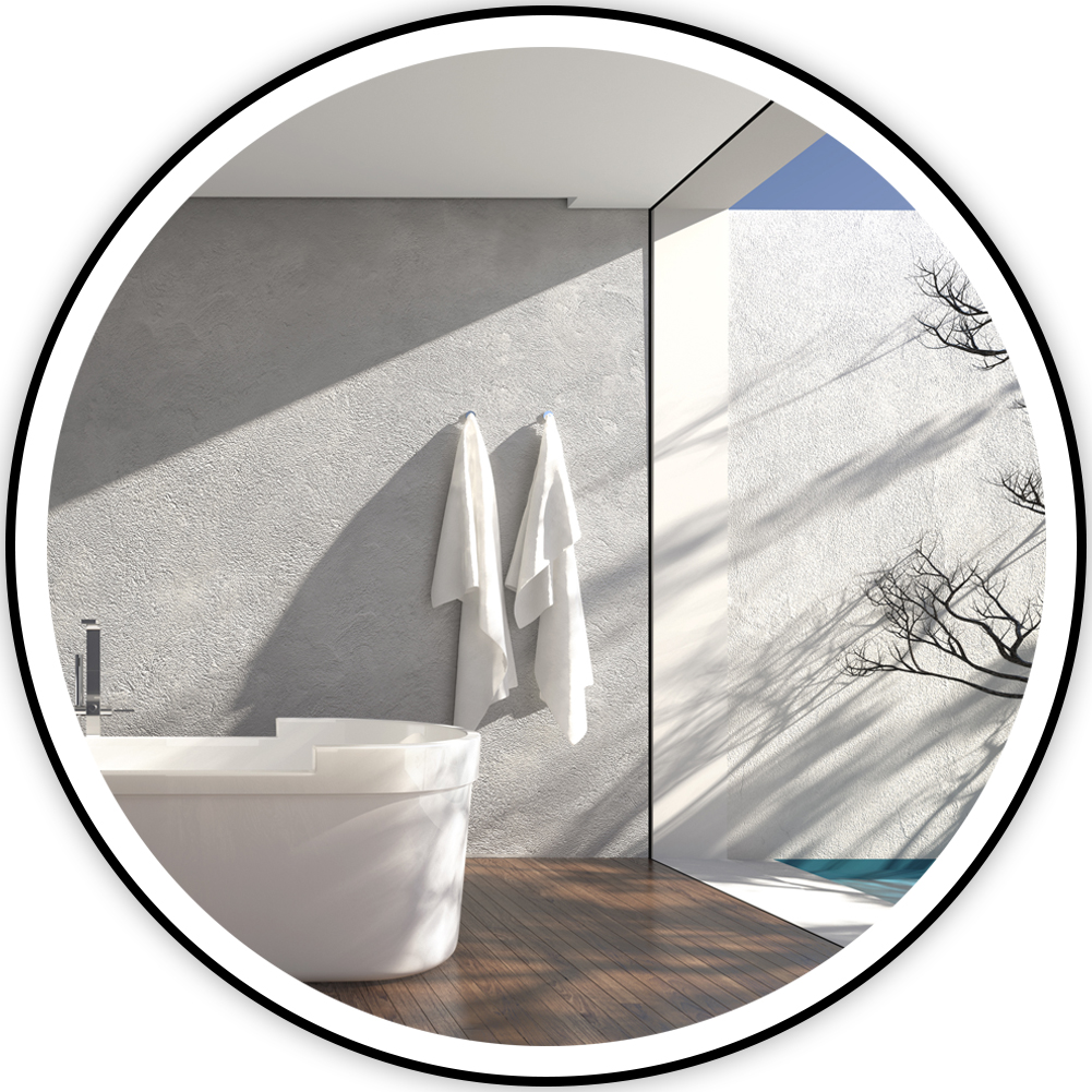 Best Lighted Mirror Round LED Light Mirror Bathroom Mirror With Bright Led Light Backlit And Frontlit Mirror HC2011