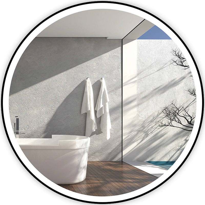 Round Mirror With LED Lights  With Adjustable Light HC2011