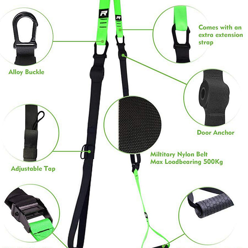 suspension trainer in straps wall mount