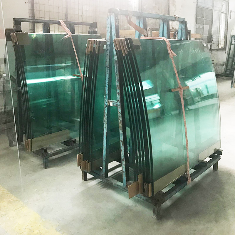 Verre trempé trempé plié et incurvé pour la construction