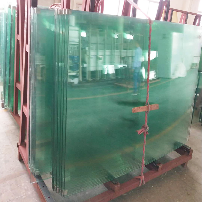 Custom tempered toughened curved bent laminated glass
