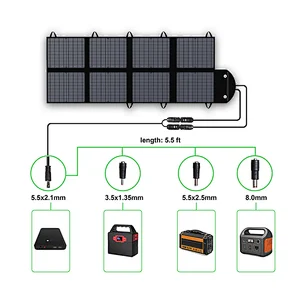 100W Fabric foldable Waterproof Solar Panel Charger for Outdoors