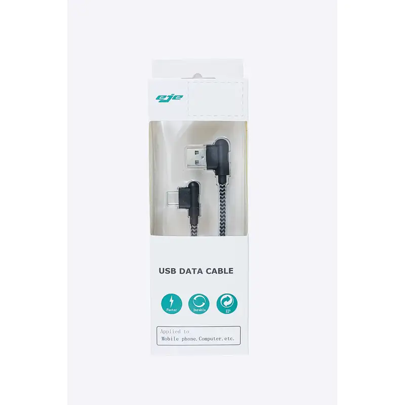 USB2.0 A to Type c cable 90 degree band head