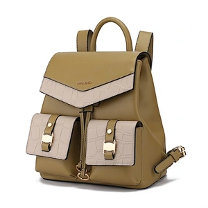 Fashionable Joker Solid Color High Quality Leather Women Backpack