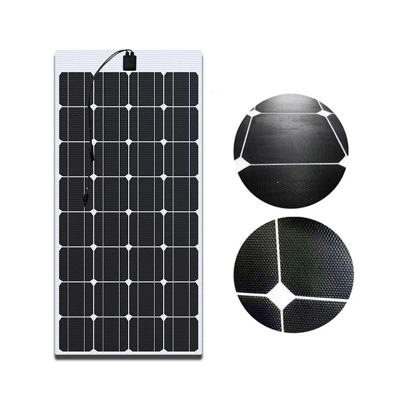 96W Flexsible Solar Panel For Bus Shed / Car / Ship / House Roof Solar Energy System
