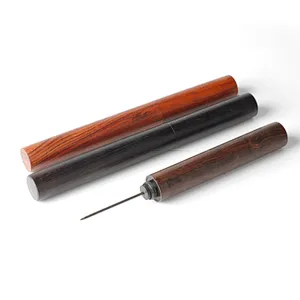 Wooden Air Pump Wine Opener Silver
