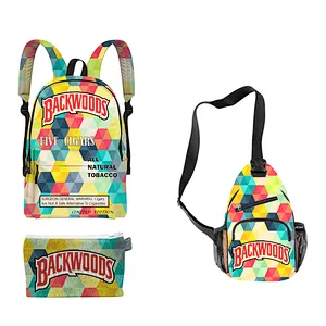 Pack of 3 backpacks, Backwood printed laptop bag, travel shoulder bag, school bag