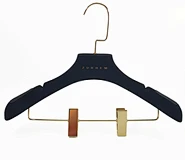 black hanger with clips