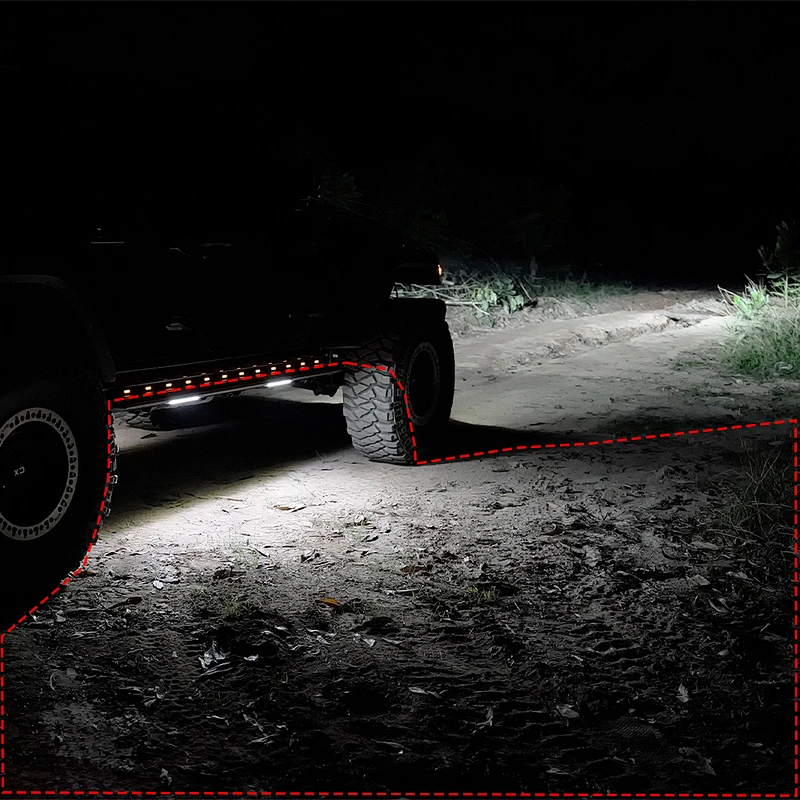 SIDE STEP WITH CUSTOMIZED LIGHT BAR