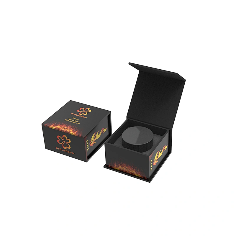 Luxury concentrate wax container glass bottle jar packaging paper boxes with foam insert