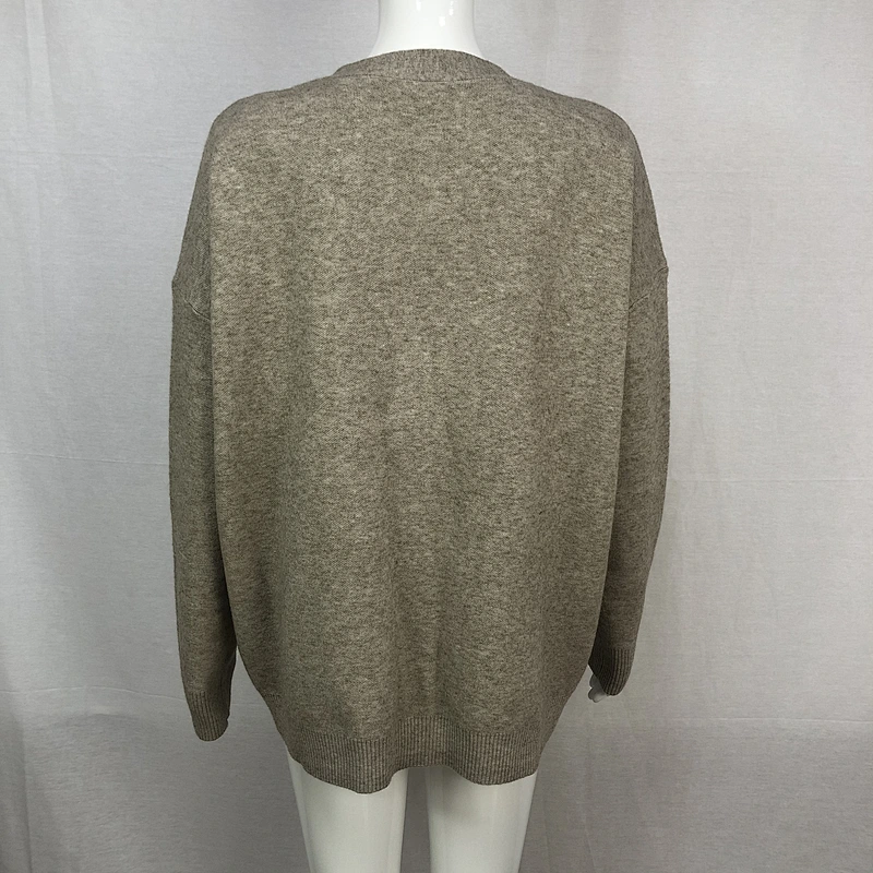 58%Viscose 32%nylon 10%polyester anti pill cardigan sweater plus size pocket knitwear from China