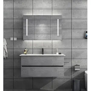 Barton 01 modern grey bathroom cabinets