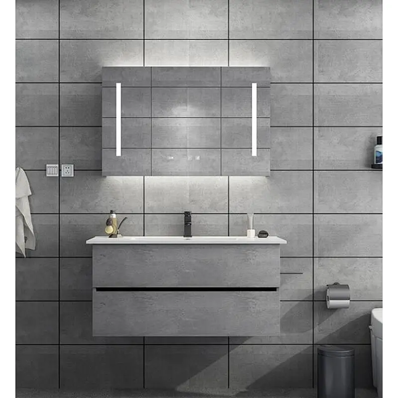 Barton 01 modern grey bathroom cabinets