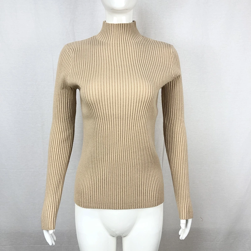 Winter 68%viscose32%nylon knitwear fashion 12 gauge women basic sweater
