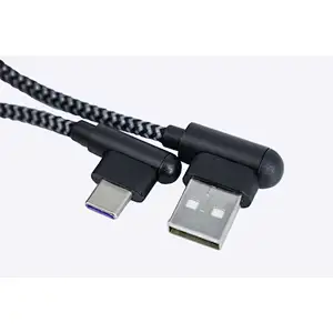 USB2.0 A to Type c cable 90 degree band head