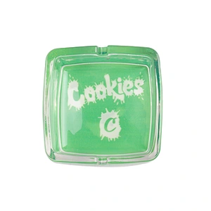 Hot sale glass square biscuit 95mm ashtray custom logo ashtray
