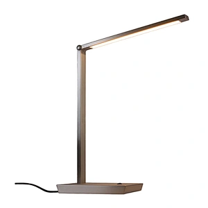 Brushed nickel LED table lamp