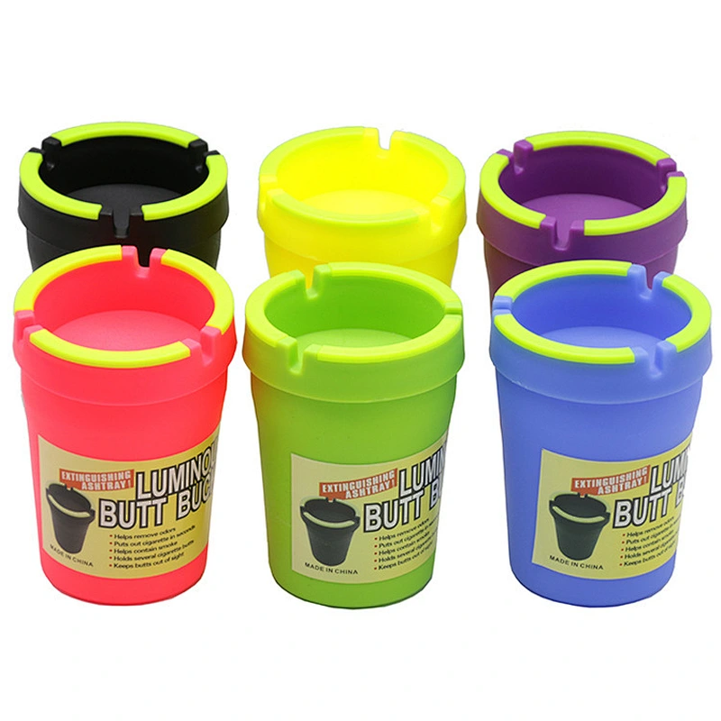 Custom Plastic Butt Bucket Luminous Car Ashtray