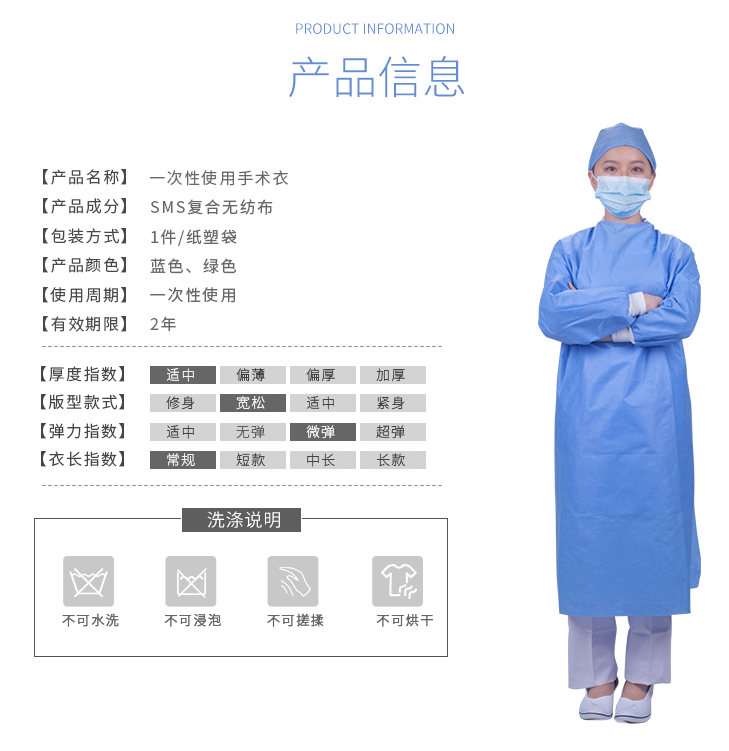 Anti-blood surgical gown