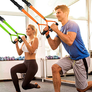 suspension trainer in straps wall mount