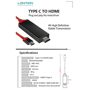 C to HDMI cable