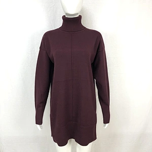 Turtleneck 68%viscose32%nylon winter long sweater custom women knitwear