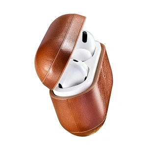 Full Protective Wireless Charging Cover Earphone Accessories Real Leather Case for Airpods 3 Pro