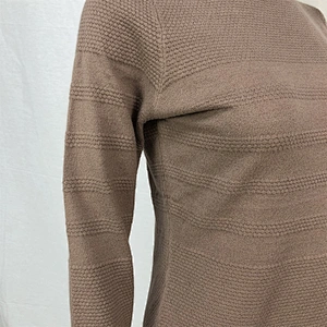 68%viscose 32%nylon 12GG women sweater casual basic clothes thin knitwear