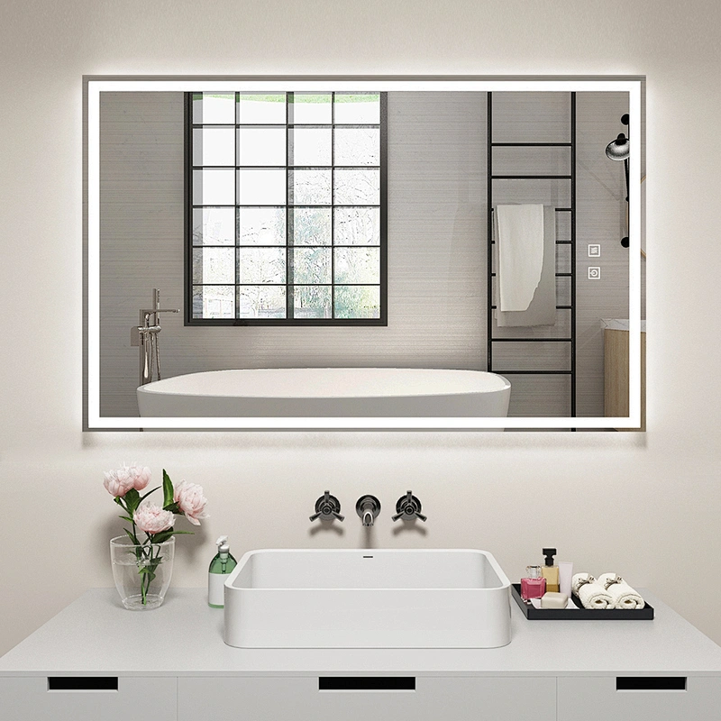 Bathroom Dimmable LED Bathroom Mirror With Even Light Distribution Touch Sensor HC2016