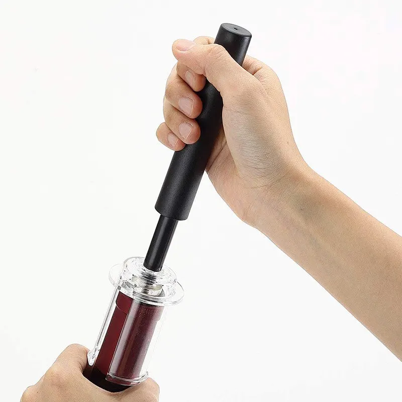 Plastic Air Pump Wine Opener Silver