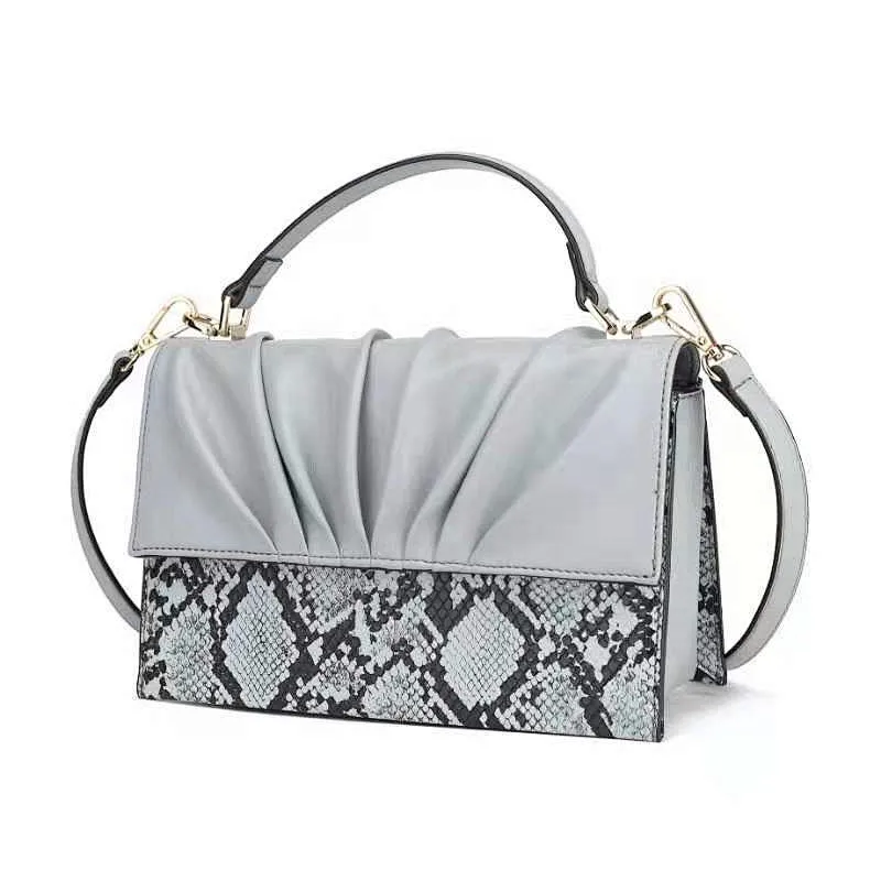 European and American personality snakeskin shoulder Crossbody bag