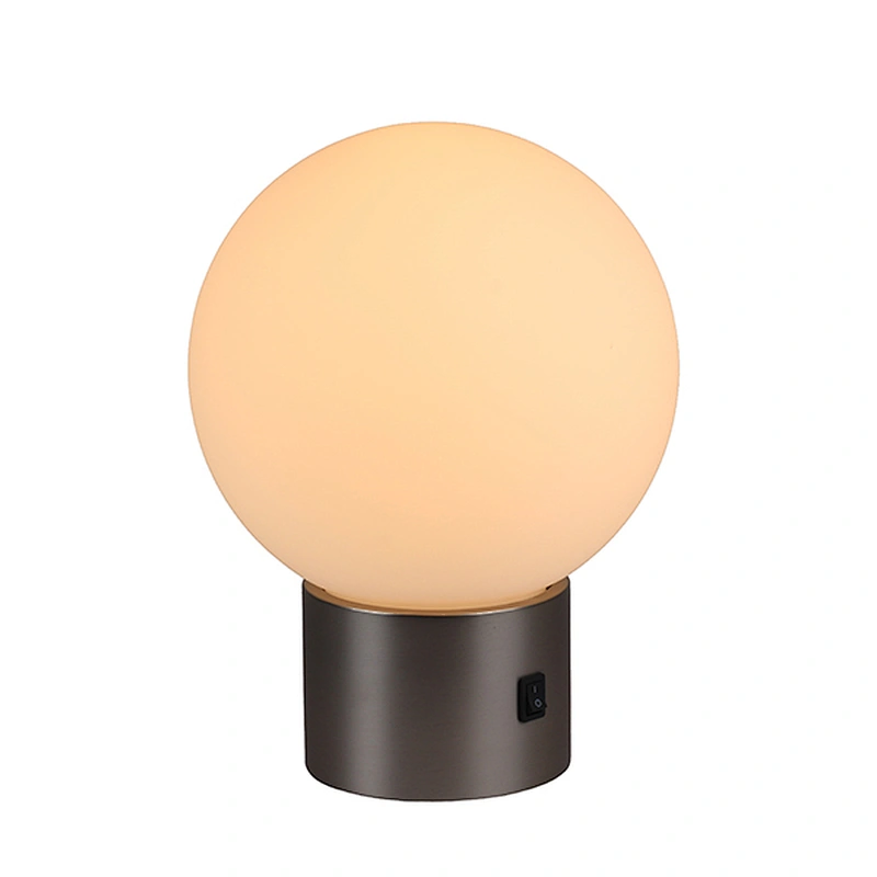 Glass global shade brass metal simply table lamp