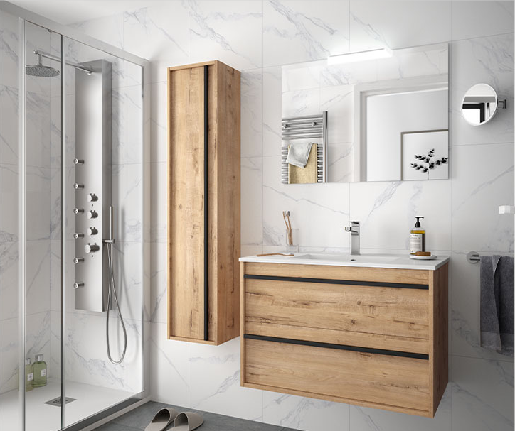 London 02 800*460mm wooden bathroom cabinet