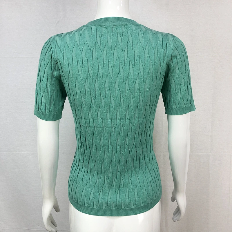 Summer 70%viscose30%nylon knitting sweater t-shirt casaul fashion women girl knitwear