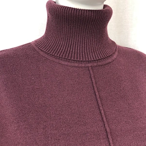 Turtleneck 68%viscose32%nylon winter long sweater custom women knitwear