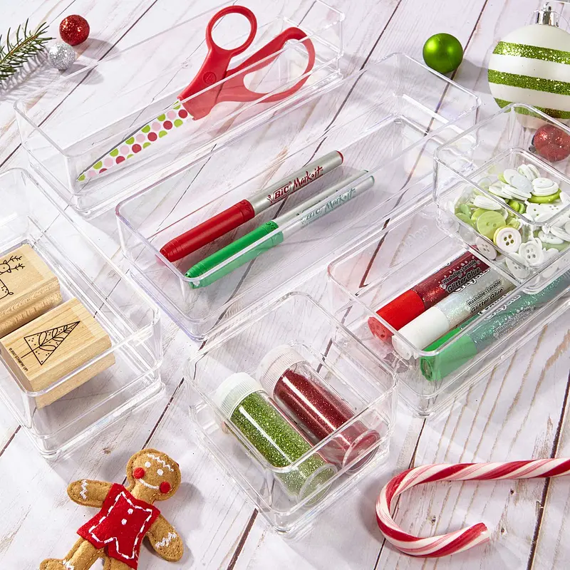 Clear Desk Drawer Organizers Trays
