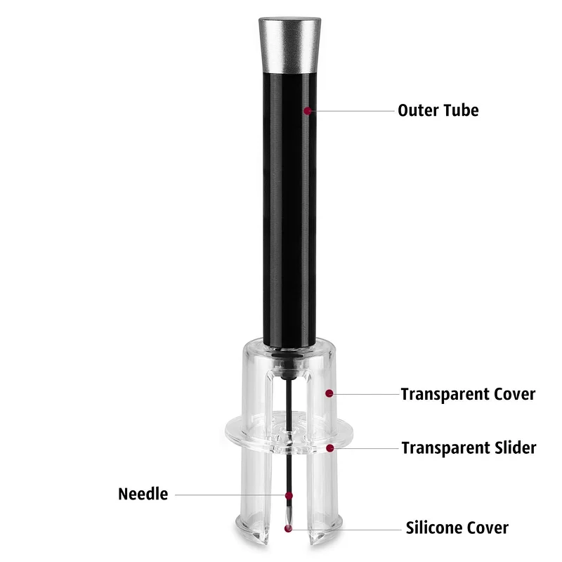 Aluminum Alloy Air Pump Wine Opener Silver